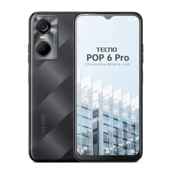 TECNO POP 6 Pro - (BE8) - 32Go|2Go - 6.6" - 5000mAh - 8MP|5MP - Dual Nano sim - 4G LTE - Avec empreinte digitale - Garantie 12 mois