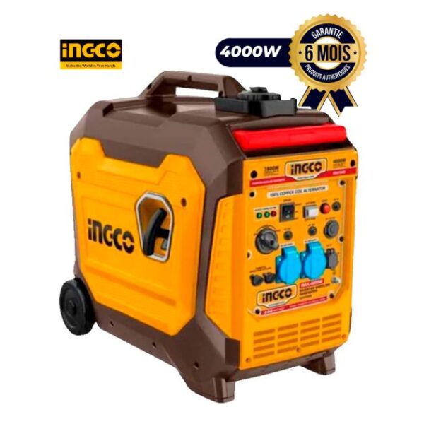 Groupe électrogène à essence avec Inverseur - INGCO GEI47506E - 4000W - 6 Mois