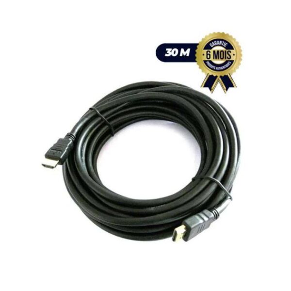 Câble HDMI - 30 mètres - 6 mois de garantie
