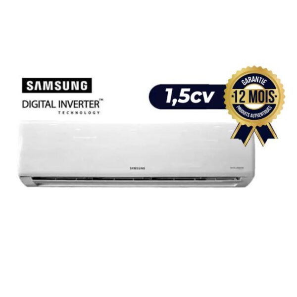 Climatiseur Split -SAMSUNG Inverter - R410A - 12000 BTU, 1.5 Cv - Blanc - 12 Mois
