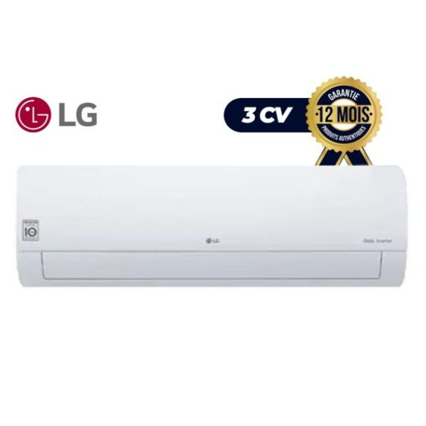Climatiseur -Split - Dual Inverter -LG - S4-Q24K2QAL- 24000 BTU - 3CV - Blanc - 12 mois de garantie