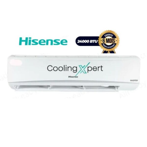Climatiseur mural split - Hisense AS-24TR4 – Inverter - 3 CV (24000 BTU) – Gaz R410 – 220-240V  - 12 mois