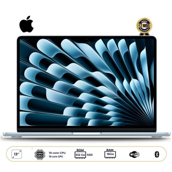 MacBook Air M1 - 256Go SSD/8Go RAM - 13.3'' - Puce Apple M1 - macOS - 12 mois de garantie