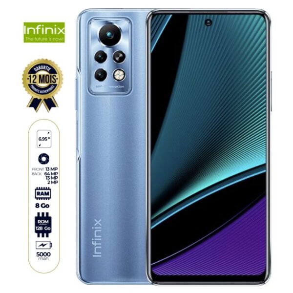 Infinix Note 11 Pro - 128Go/8Go - 6.95'' - 64MP+13MP+2MP/16MP - 5000mAh - 12 mois