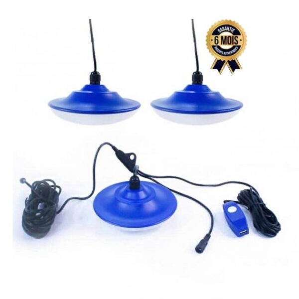 Kit d'éclairage - 3 Lampes LED avec port USB - 500 lumens - 6 Mois