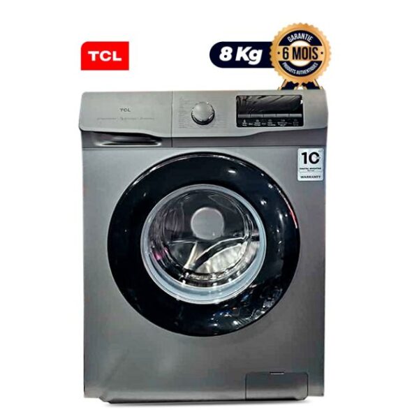 Machine à laver automatique TCL – P608FLG – 8 Kg – Moteur Digital Inverter – Classe A+++ – 1400 tr/min – Garantie 6 mois