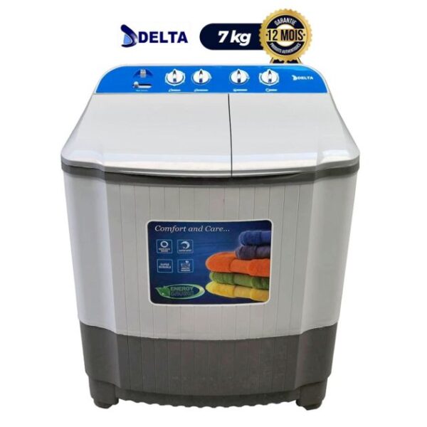 Machine à laver semi-automatique - 7KG - Delta - DL-WM701-FE -  Avec une faible consommation en énergie - garantie 12 mois