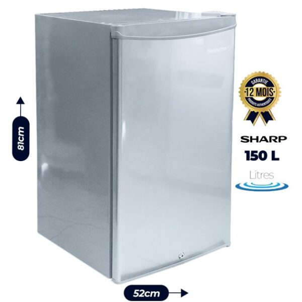 Réfrigérateur Mini Bar – Sharp – SJ-K155X-SL2 – 150L – Refroidissement séparé – Classe A+ – R600A – Design compact – Accessoires intégrés – Garantie 12 mois