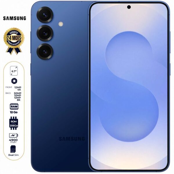 SAMSUNG GALAXY S25+ 5G - 256 Go - 12Go RAM - 6.7" - 50 MP + 10MP + 12 MP/12MP - 4900mAh - Garantie 24 Mois