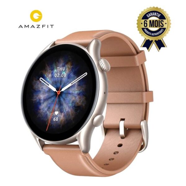 Smartwatch Amazfit GTR 3 Pro - 12 jours d'autonomie - 1.45 pouces - 2.3 Go - 5ATM - 150 modes sportifs