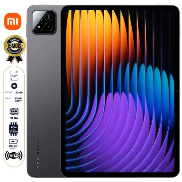Tablette Xiaomi Pad 7 Pro - 512 Go - 12Go RAM - 11,2" – Wi-Fi uniquement - 50 MP + 2MP/32MP - 8850 mAh - Garantie 18 mois