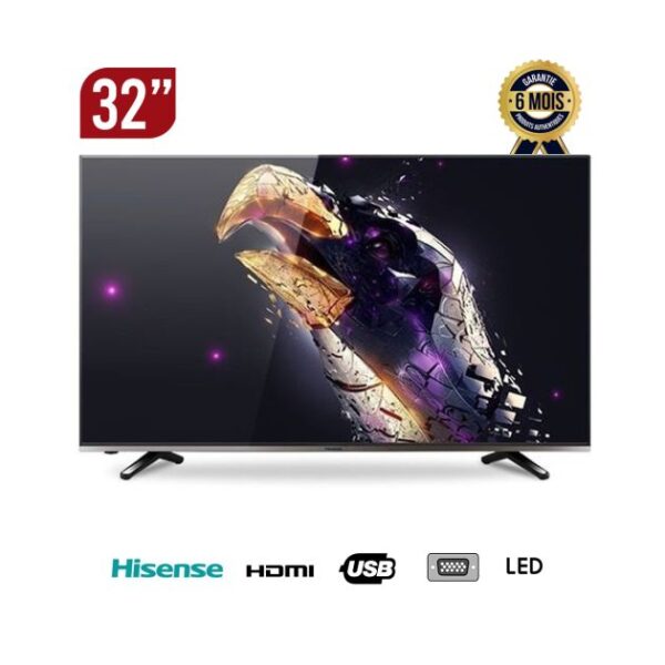 TV Hisense 32'' led - 32A5200 - HD Ready + Décodeur intégré - 06 mois de garantie