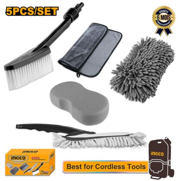 Kit D'entretien Propre (5 PCs) - INGCO AMGF0501 - Idéal pour les outils sans fil - Garantie 6 mois
