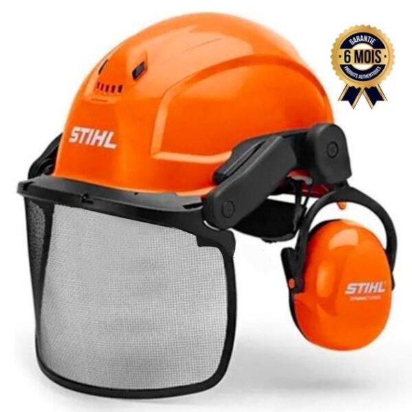 Casque de sécurité Stihl Peltor - Avec protection auditive et visière - 6 Mois