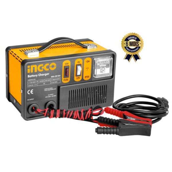 Chargeur De Batterie 6/12V 6A - INGCO CB1501 - Garantie 06 mois
