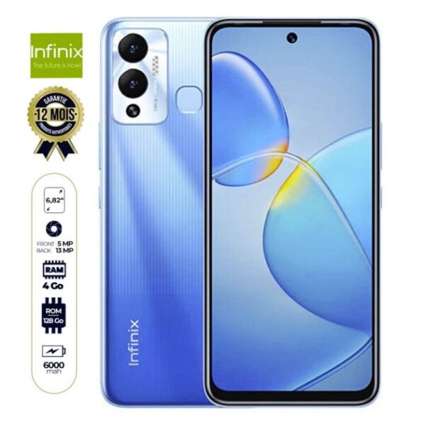 Infinix Hot 12 Play - 128 Go/4Go RAM - 6.82" - 13MP/8MP - 1 Nano SIM - 6000mAh - 12 mois de garantie