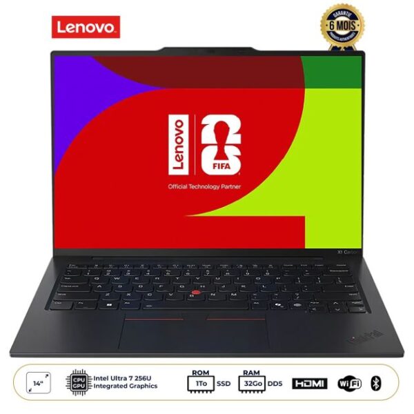 Ordinateur portable Lenovo ThinkPad X1 Carbon Gen 13 Aura Edition - 1 To SSD - 32 Go RAM - Intel Ultra 7 - Écran tactile 14" WUXGA - Windows 11 Pro-Garantie 6 mois