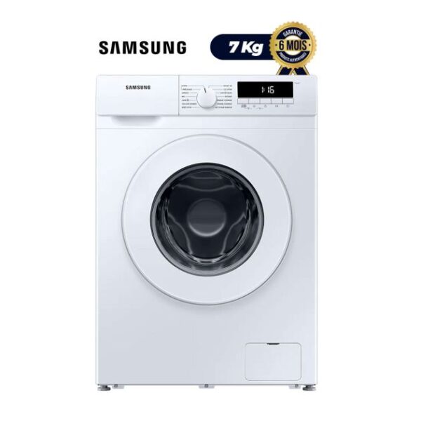 Machine à laver automatique Samsung WW70T303MBW - 7KG - Blanc - 1400 rpm - 7 programmes - Tambour 49L - Garantie 12 mois - 12 mois