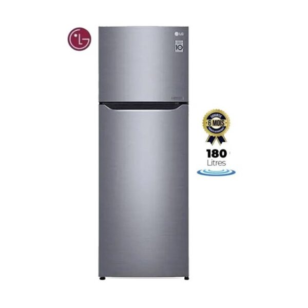 Réfrigérateur double battant LG - 180 Litres - GN - B202SQBB - Gris - Garantie 6 Mois