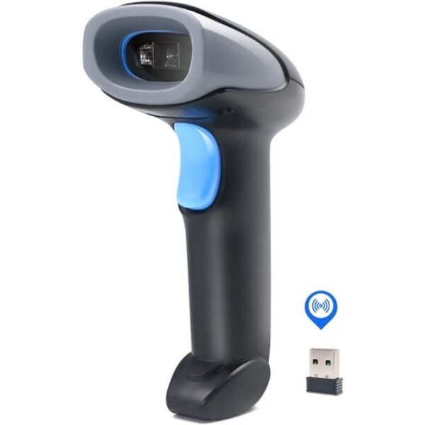 Scanner de codes-barres portable 1D/2D/QR - Lecteur de codes-barres sans fil 2,4 G et filaire USB - Garantie 6 Mois
