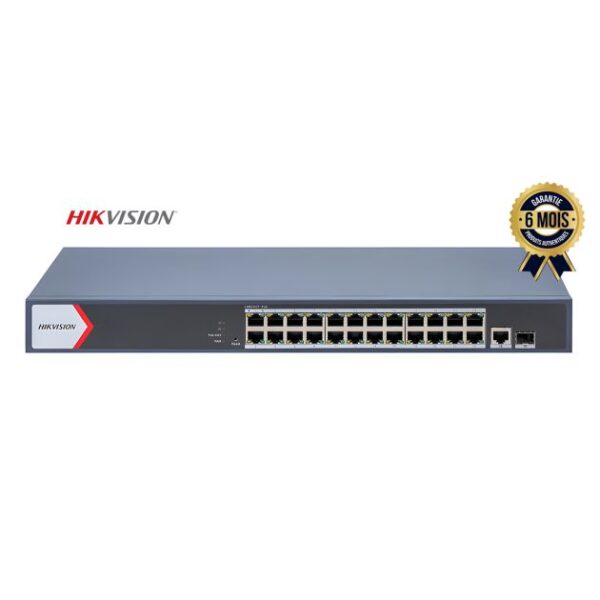 Switch gigabit manageable 24 ports POE - Hikvision DS-3E1526P-EI - 6 Mois