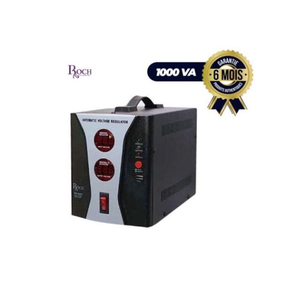 Régulateur de tension numérique ROCH -1000VA - USB -RSB-1000E - 220V/240V - USB - 06 Mois